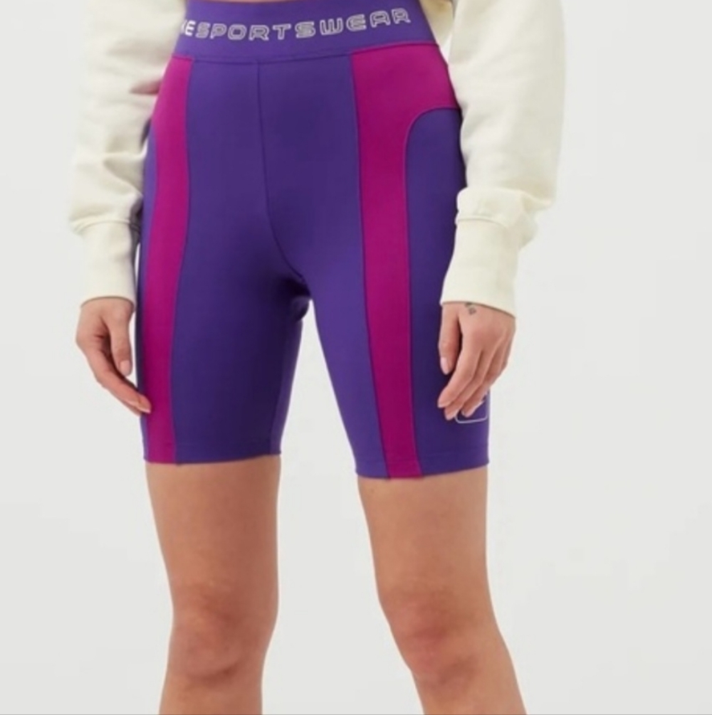 Nike Sportswear Women's Bike Shorts Purple XL Stretch Gym Outdoors Workout Bike